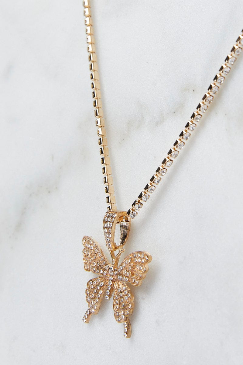 Gold Butterfly Pendent Necklace for YouandAll Fashion