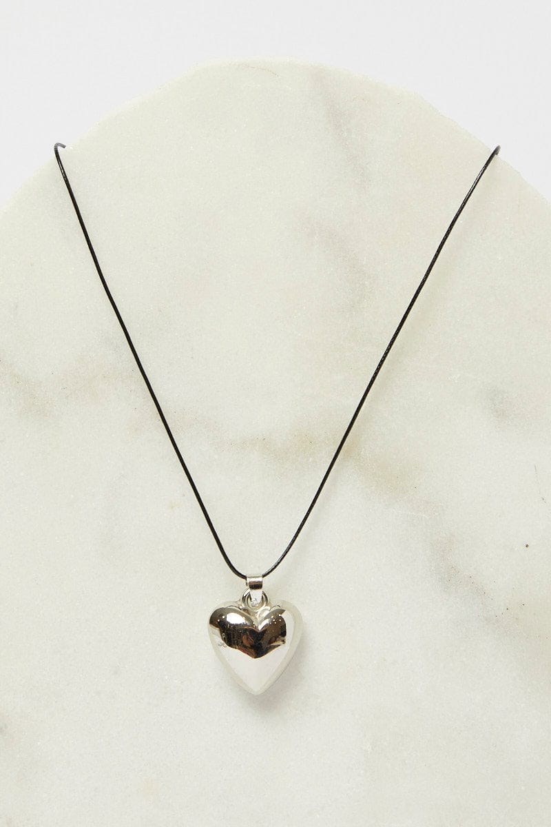 Grey Heart Pendent Necklace for YouandAll Fashion