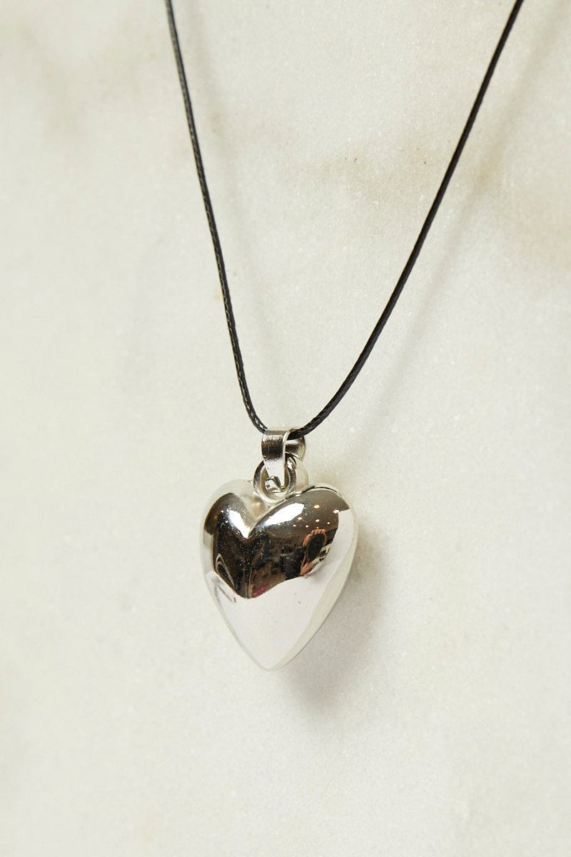 Grey Heart Pendent Necklace for YouandAll Fashion