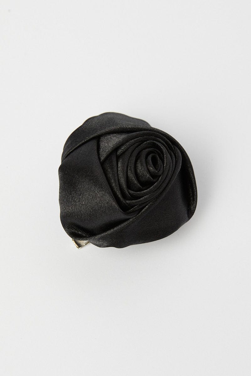 Black Flower Corsage Rosette Pin On Brooch for YouandAll Fashion