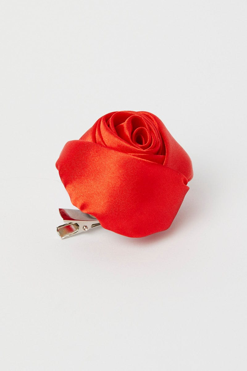 Red Flower Corsage Rosette Pin On Brooch for YouandAll Fashion