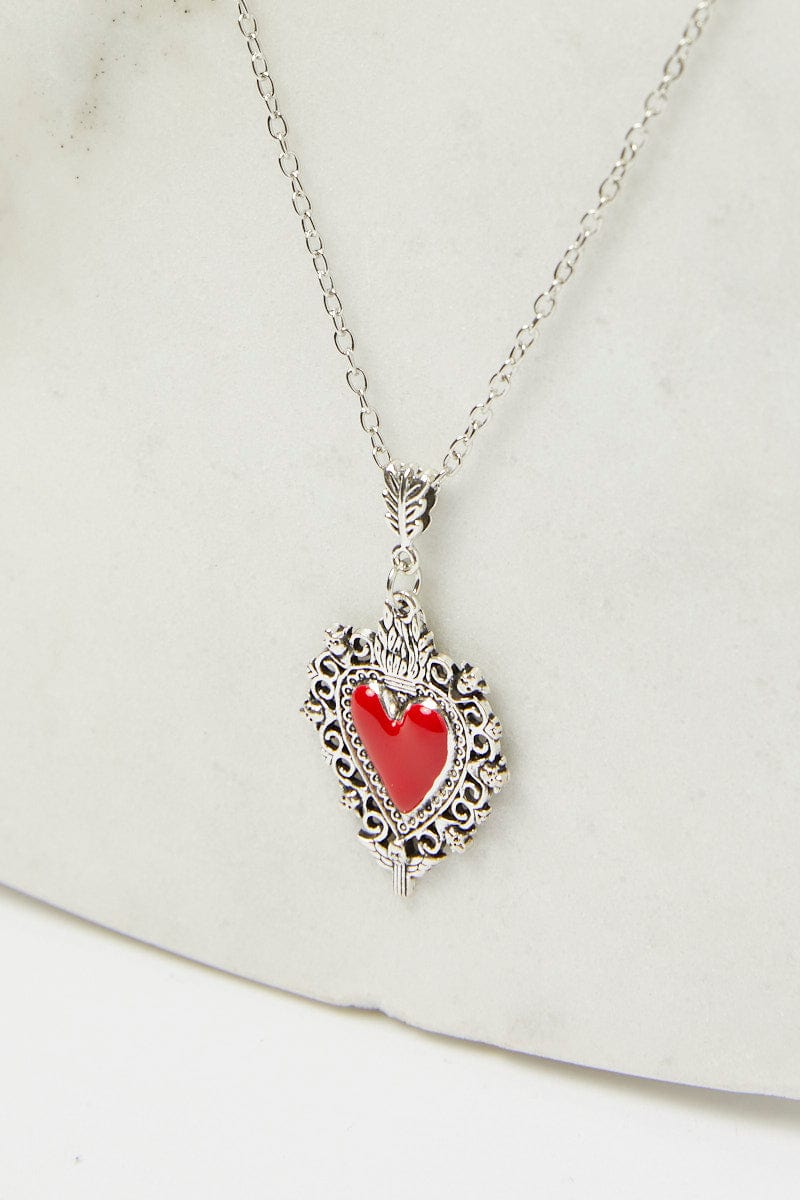 Red Heart Pendent Necklace for YouandAll Fashion