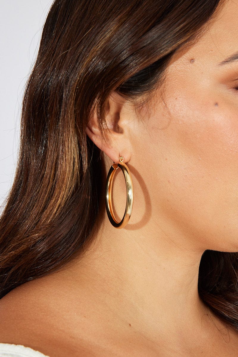 Gold 3 Pack Hoop Earrings for YouandAll Fashion