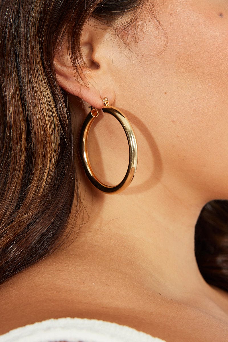 Gold 3 Pack Hoop Earrings for YouandAll Fashion