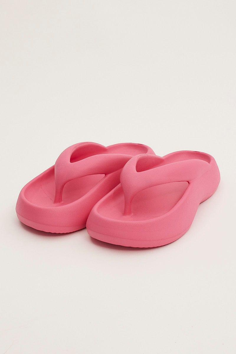 Pink Chunky Toe Post Slippers for YouandAll Fashion