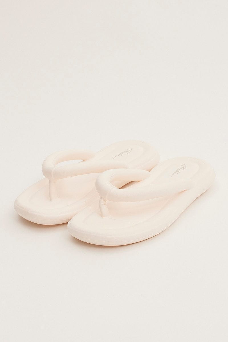 White Toe Post Slippers for YouandAll Fashion