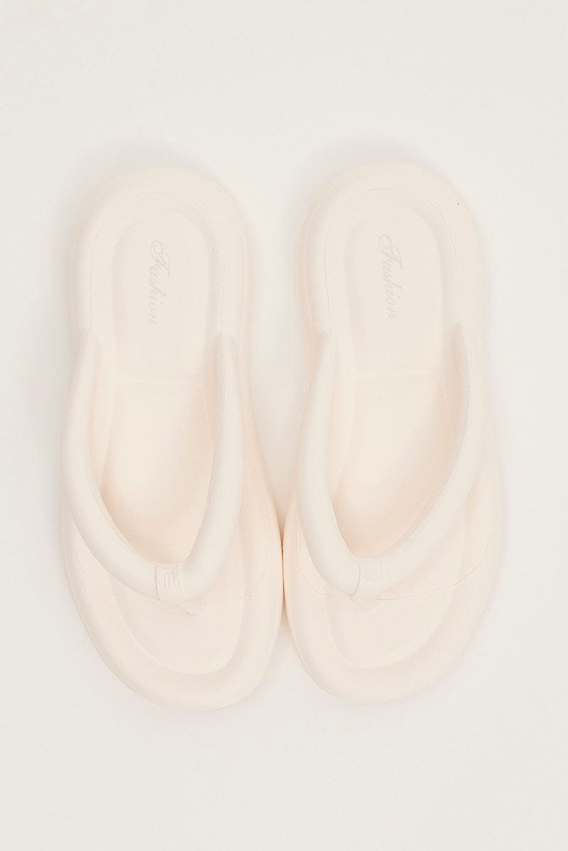 White Toe Post Slippers for YouandAll Fashion
