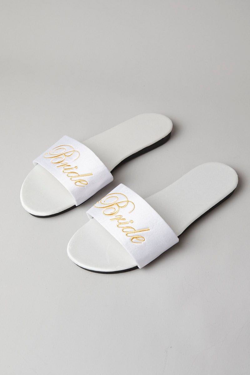 White Bride Slippers for YouandAll Fashion