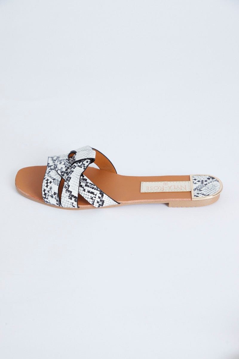 Camel Plus Cross Strap Slides For Women By You And All