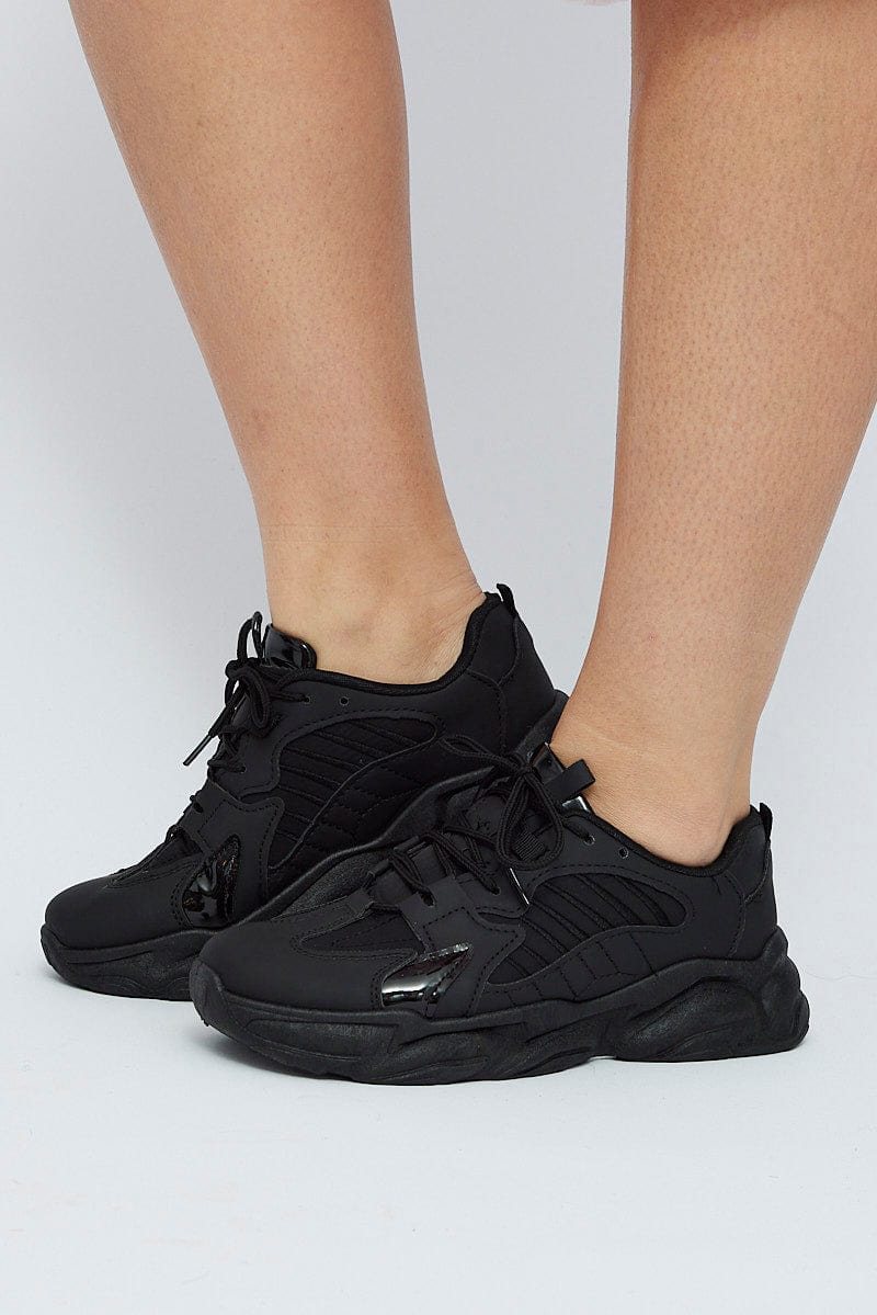Black Chunky Sneakers for YouandAll Fashion