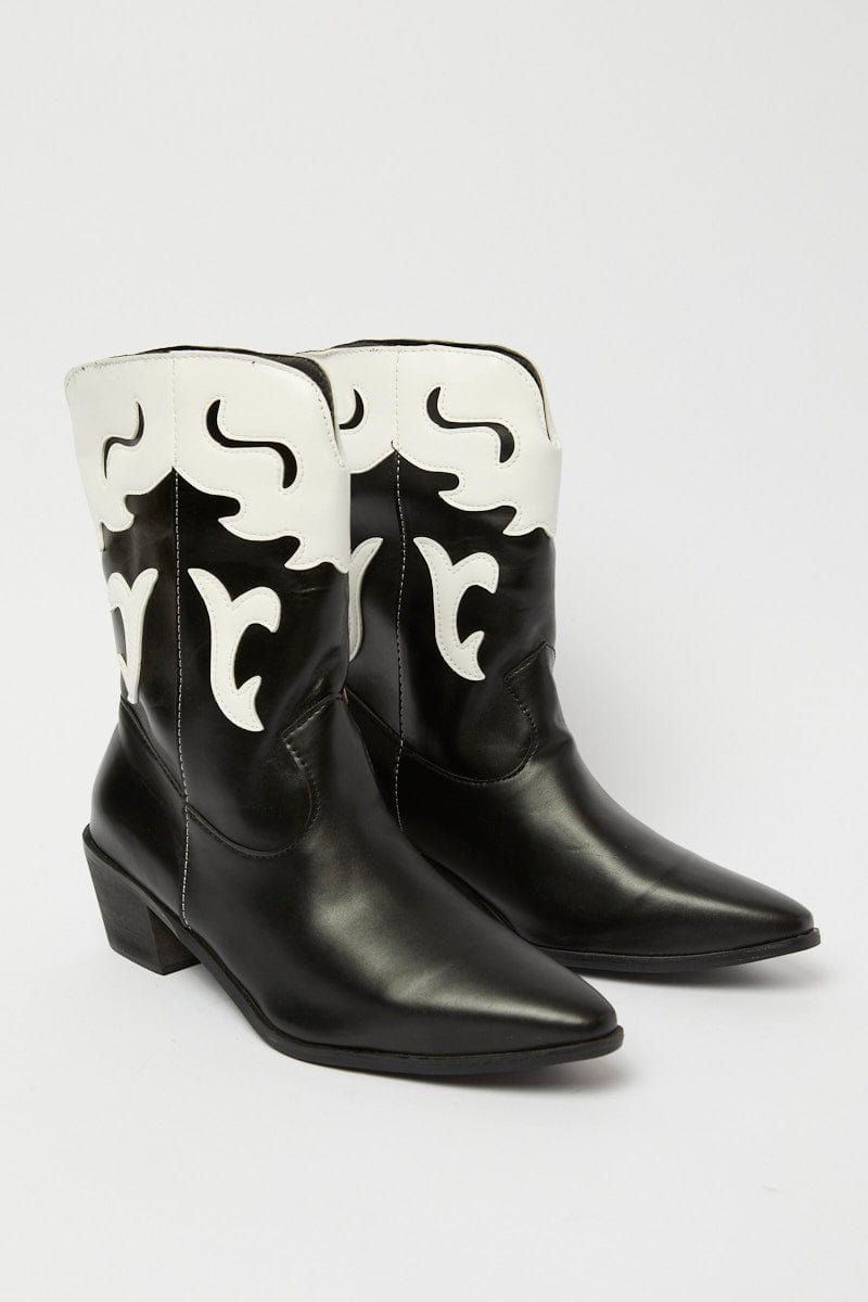 Black Western Cowboy Boots for YouandAll Fashion