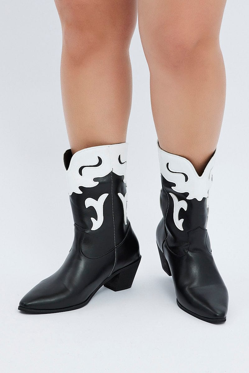 Black Western Cowboy Boots for YouandAll Fashion