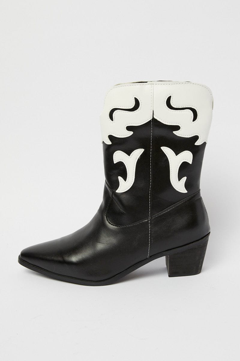 Black Western Cowboy Boots for YouandAll Fashion