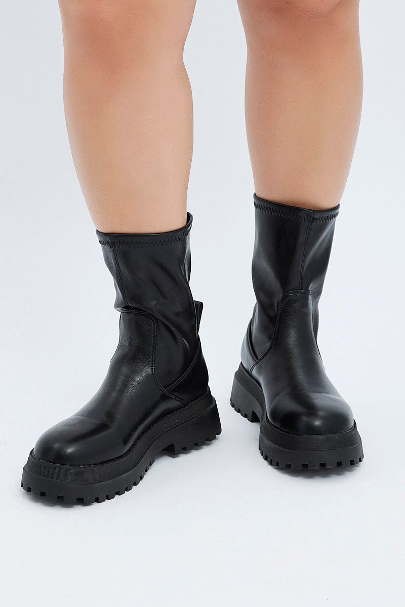 Black Chucky Sock Boots for YouandAll Fashion