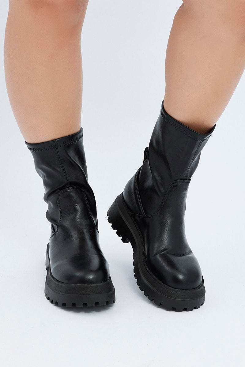 Black Chucky Sock Boots for YouandAll Fashion