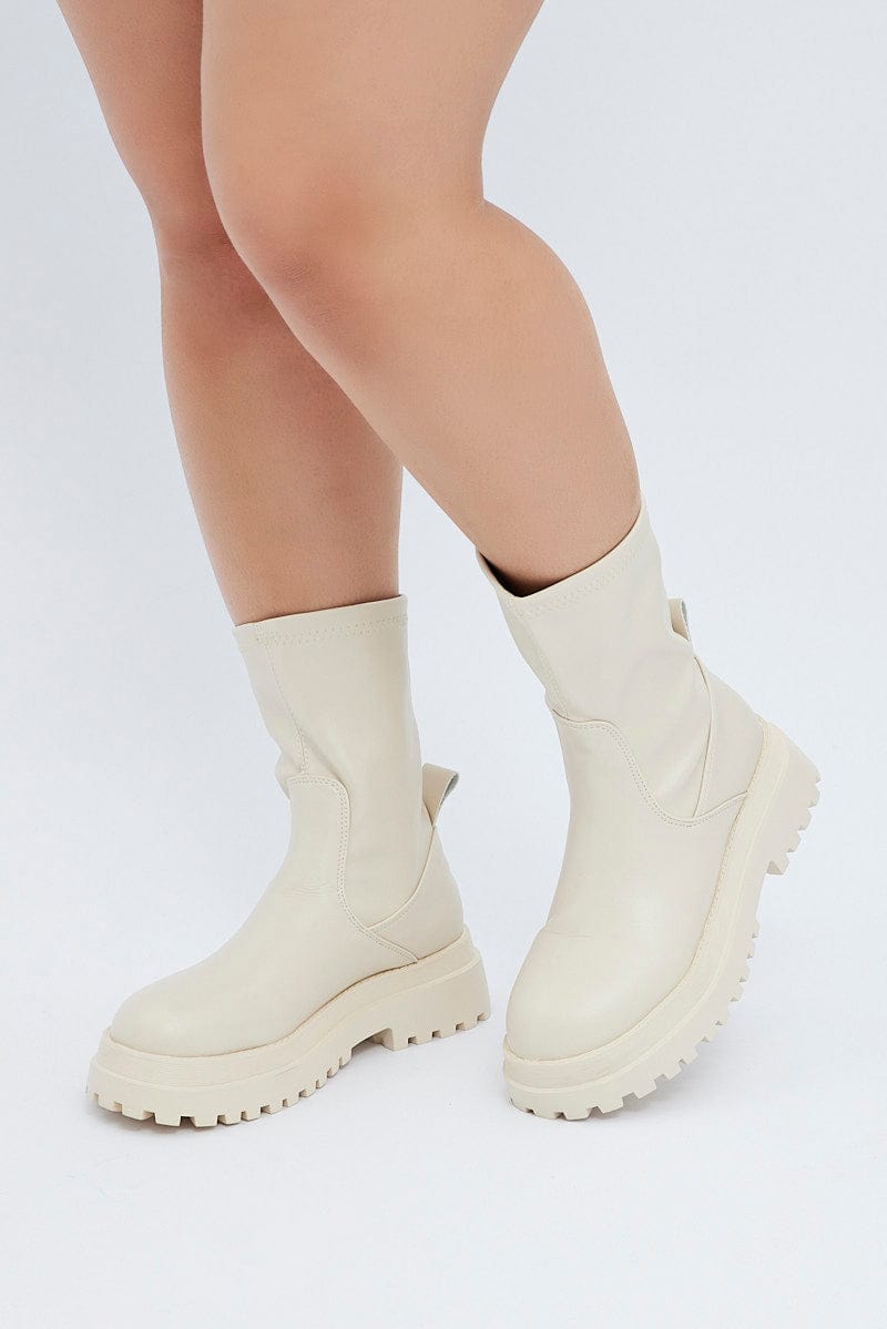 White Chucky Sock Boots for YouandAll Fashion