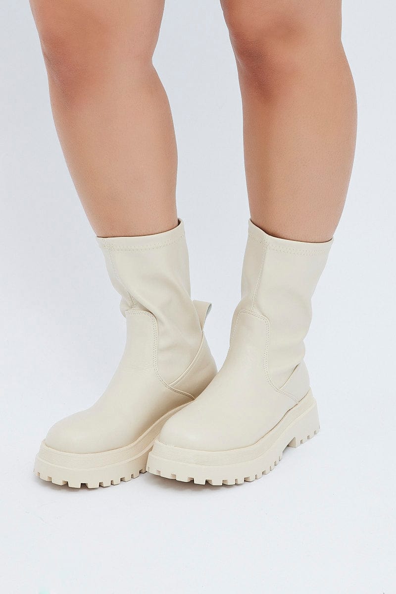 White Chucky Sock Boots for YouandAll Fashion