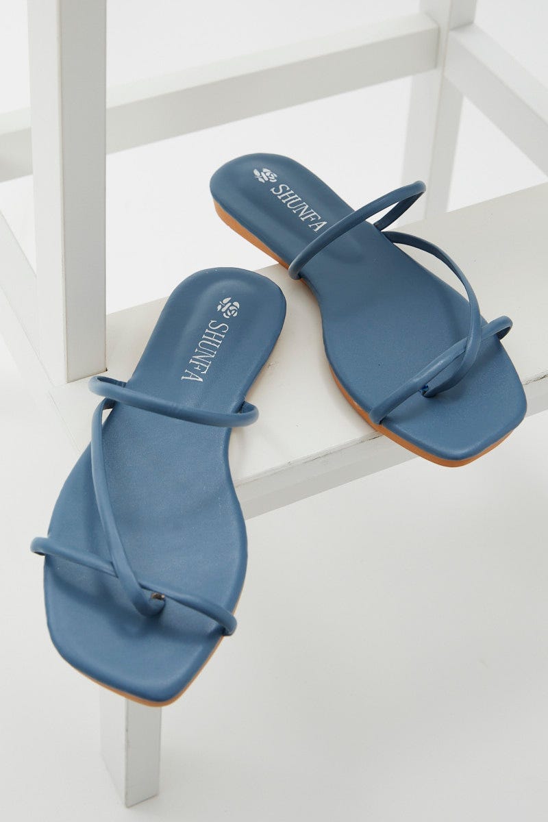 Blue Strappy Slide For Women By You And All