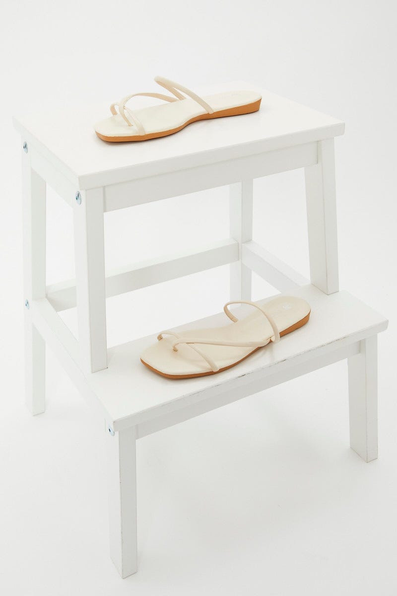 White Strappy Slide For Women By You And All