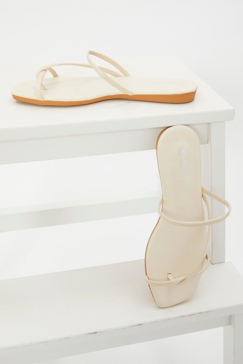 White Strappy Slide For Women By You And All