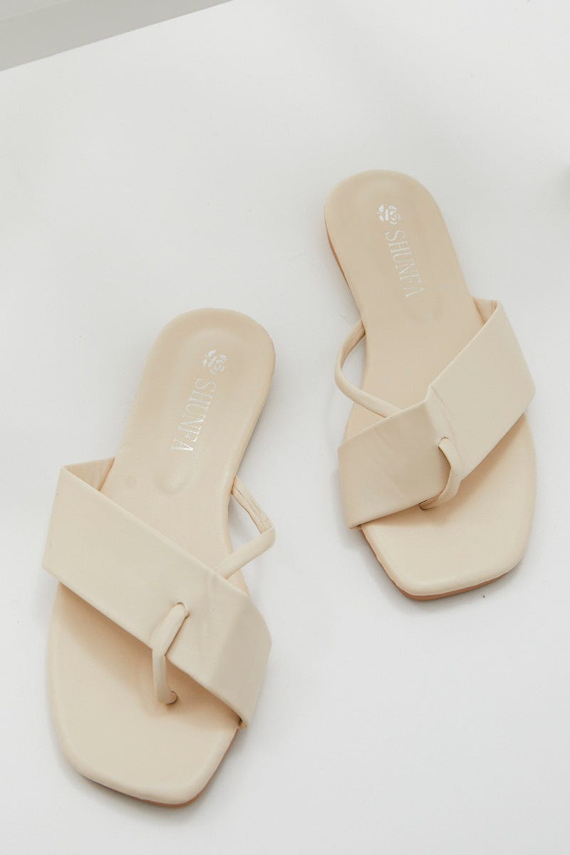 White Strap Slide For Women By You And All