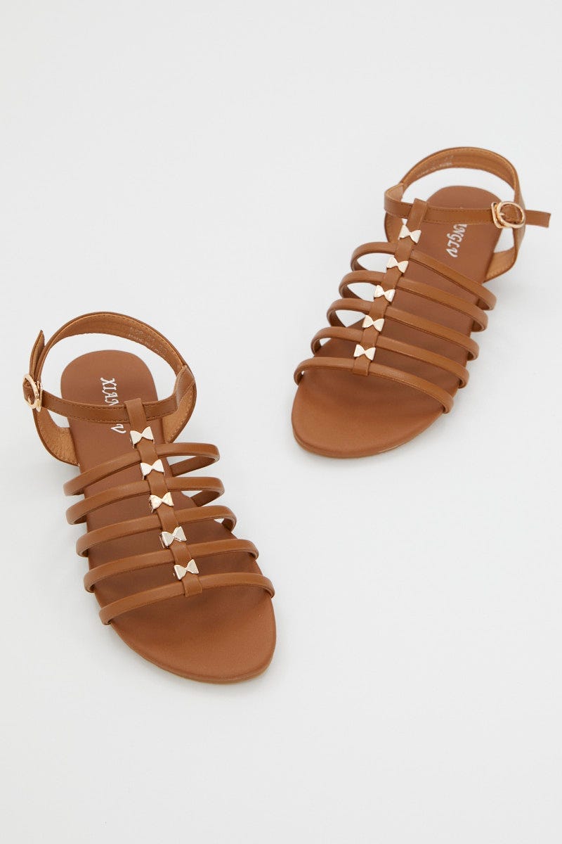 Brown Strappy Sandal For Women By You And All