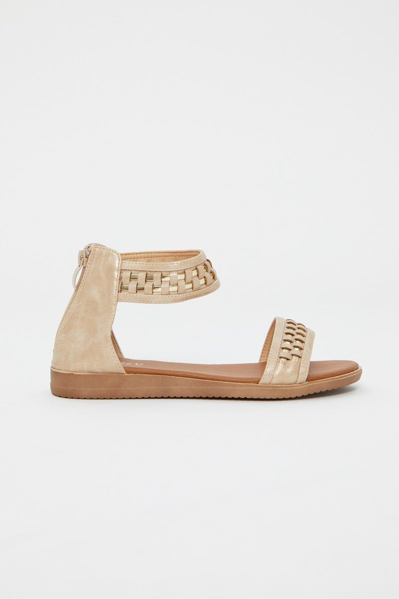 Camel Woven Sandal For Women By You And All