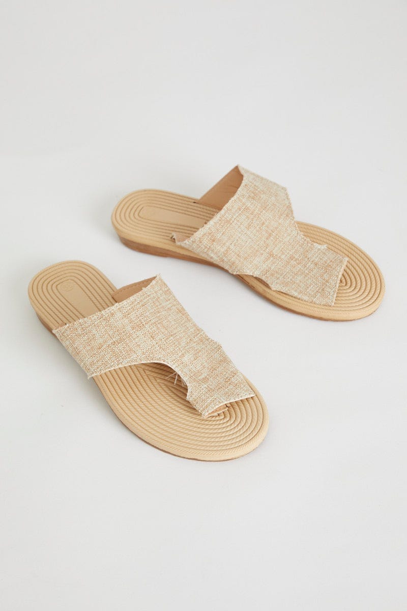 Camel Flat Slides For Women By You And All