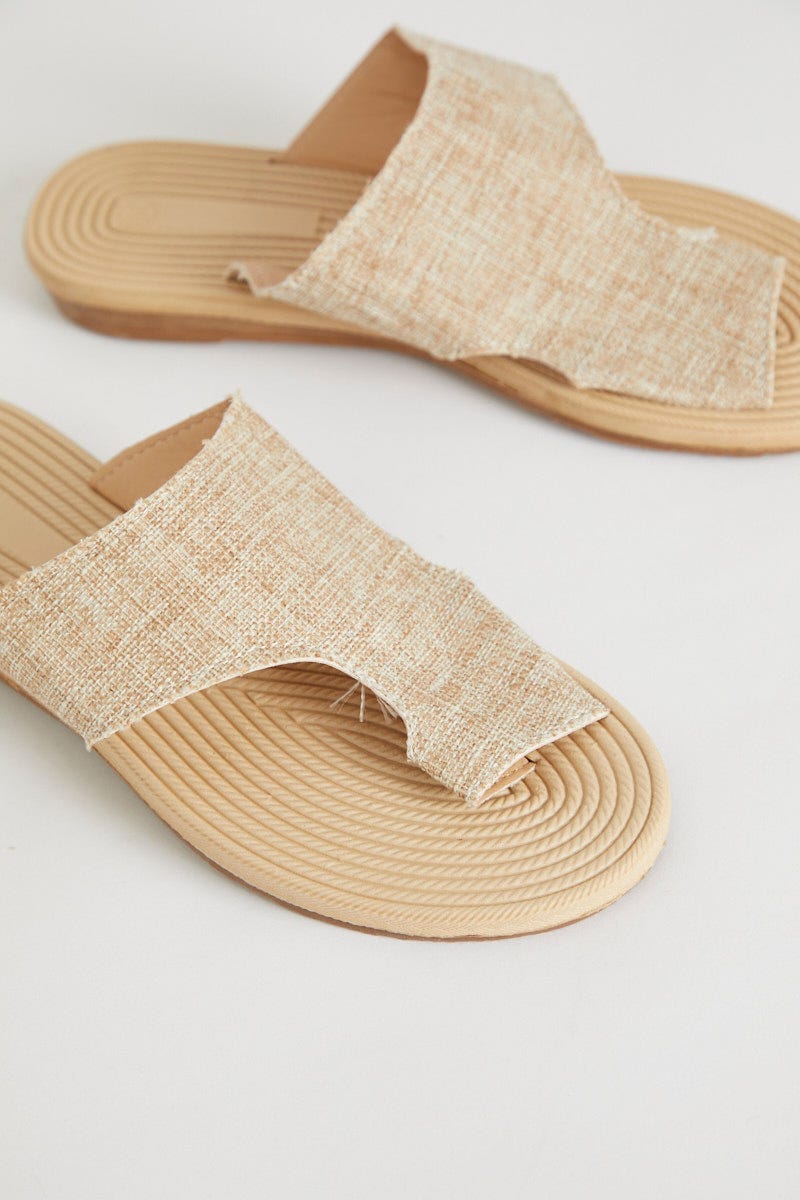 Camel Flat Slides For Women By You And All