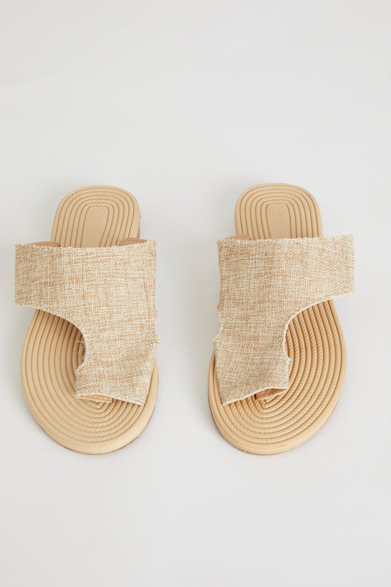 Camel Flat Slides For Women By You And All