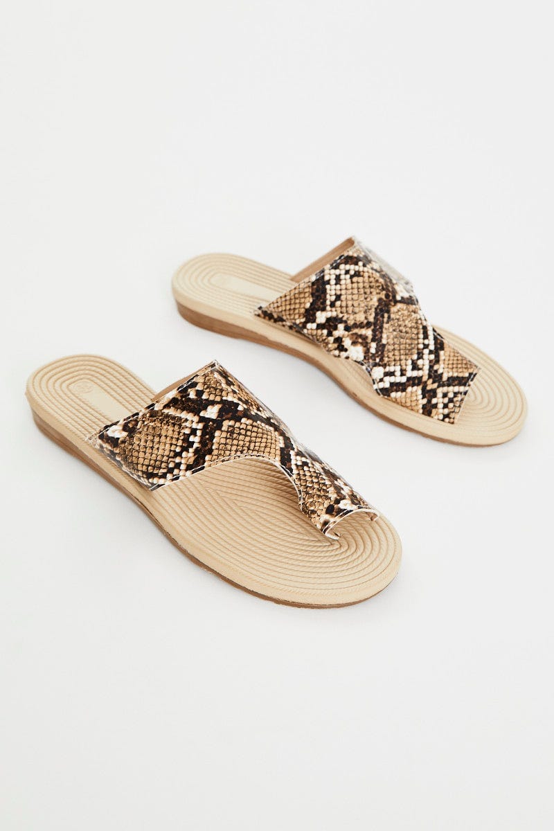 Animal Prt Animal Print Flat Slides For Women By You And All