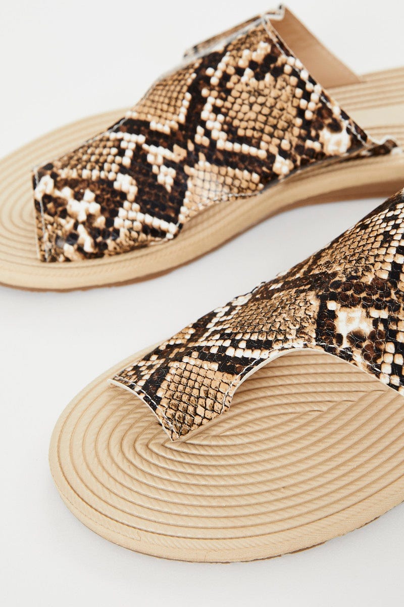 Animal Prt Animal Print Flat Slides For Women By You And All