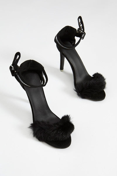 Faux fur outlet heels