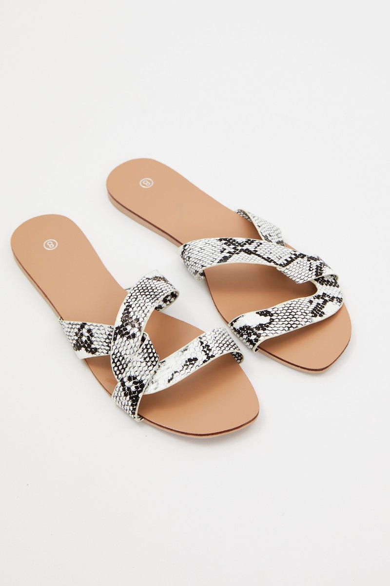 Animal Prt Animal Print Flat Slides For Women By You And All