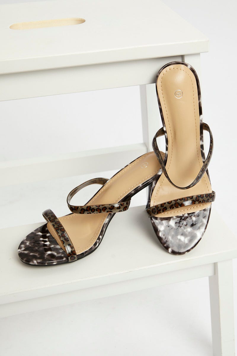 Heels | Leopard Print Heeled Sandal | Oasis