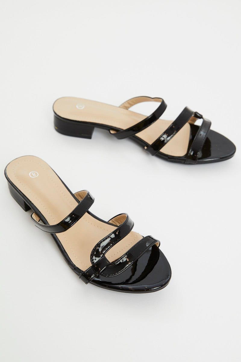 Black Strappy Heels For Women By You And All