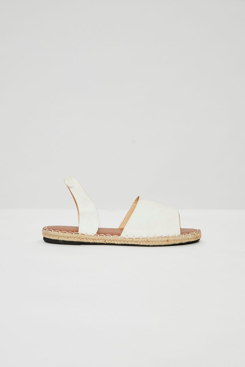 White Strap Detail Espadrilles For Women By You And All