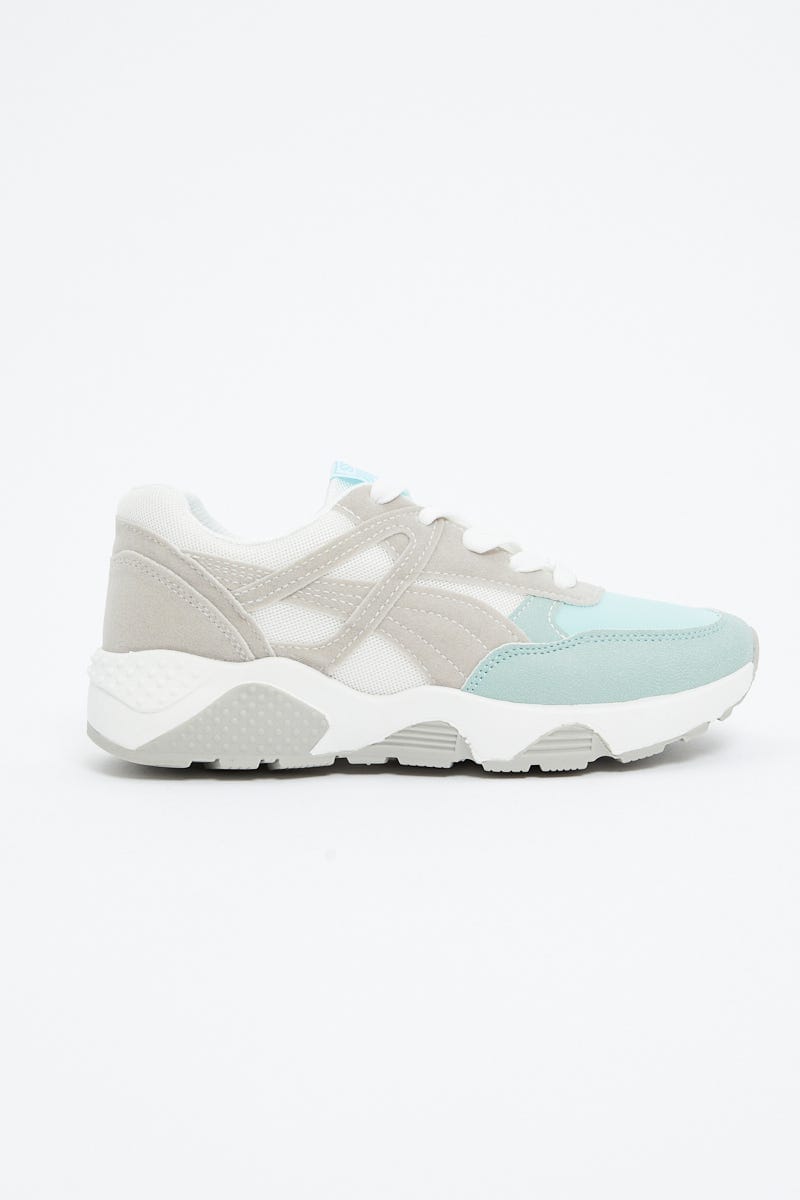 Blue Colourblock Sneakers For Women By You And All