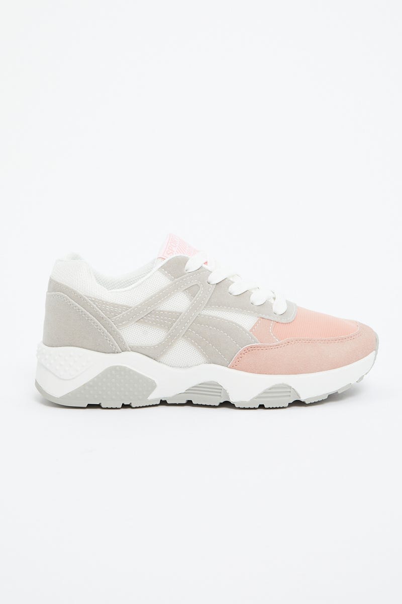 Pink Colourblock Sneakers For Women By You And All