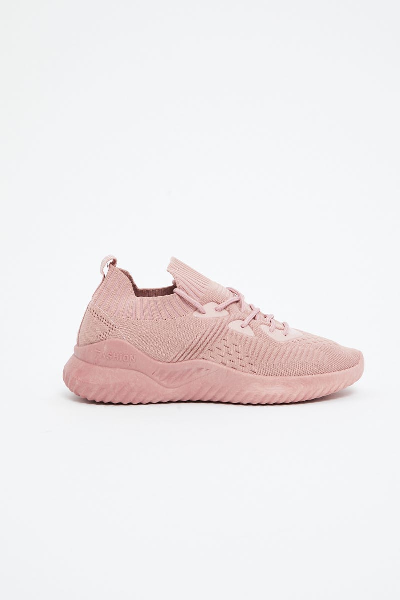 Pink Power Mesh Sneakers For Women By You And All