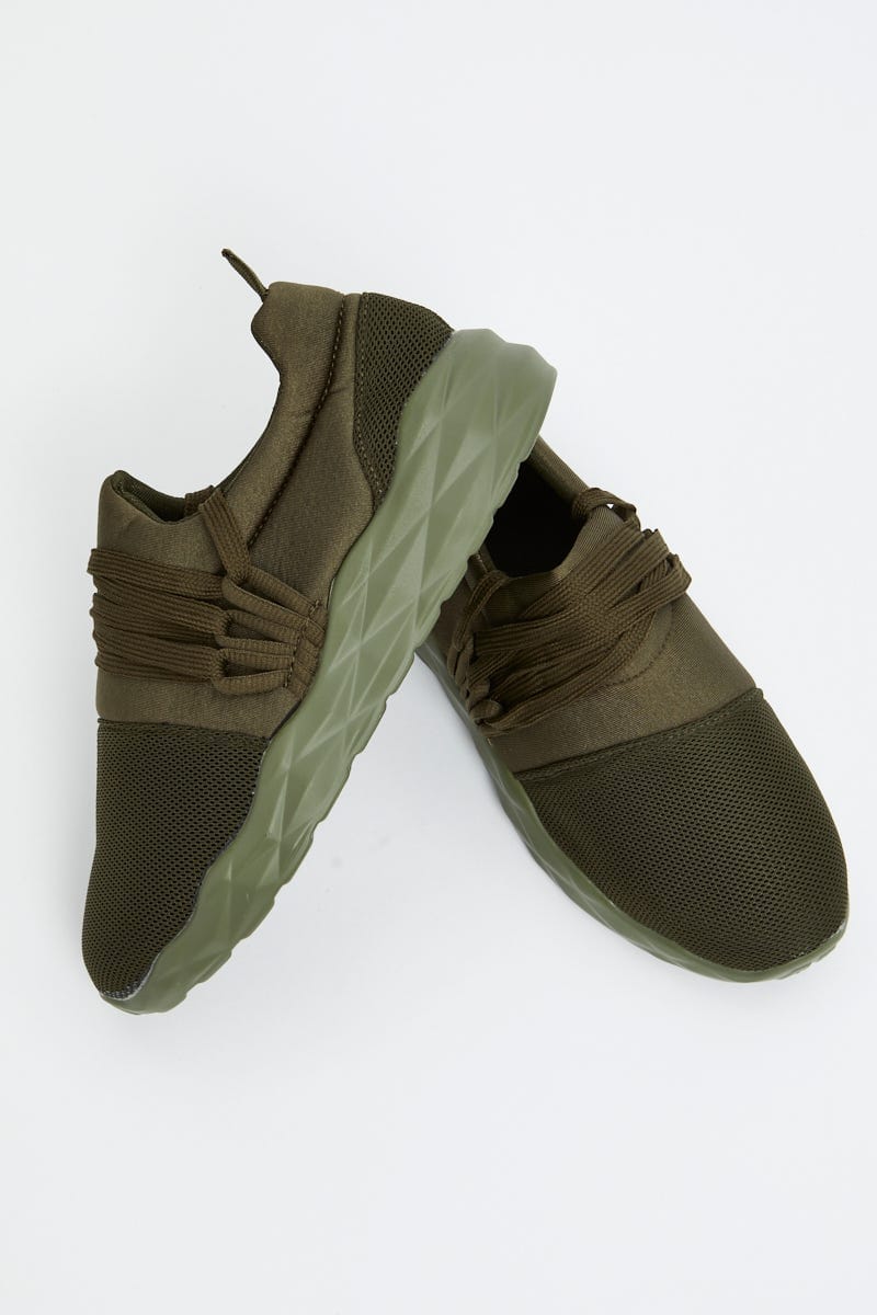 Green Strap Detail Sneakers For Women By You And All