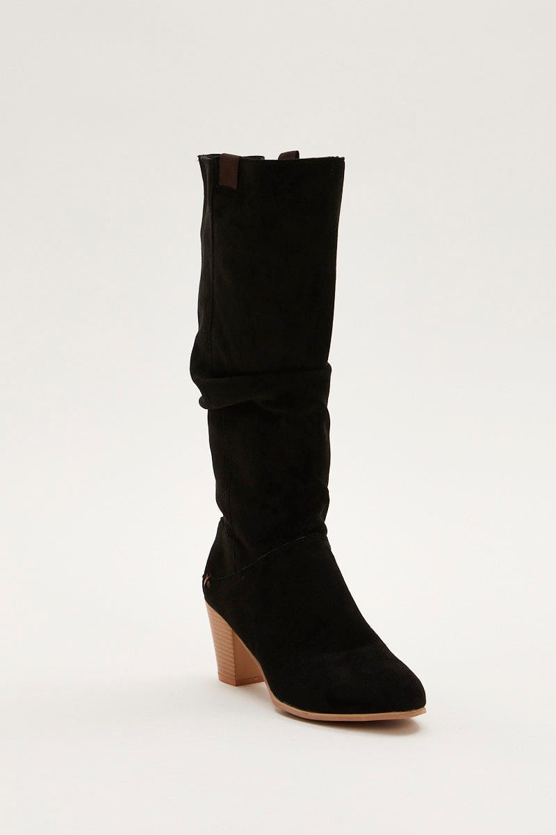 Black Knee High Boots For Women By You And All