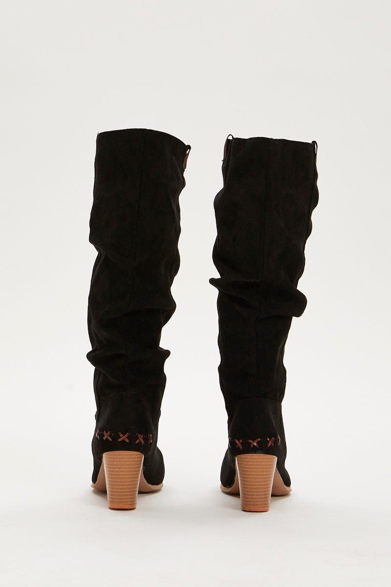 Black Knee High Boots For Women By You And All