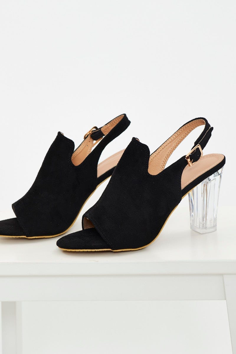 Black Suedette Mules For Women By You And All