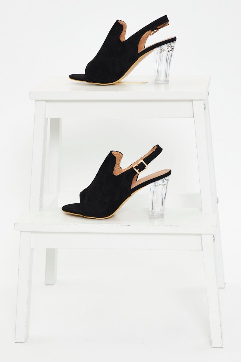 Black Suedette Mules For Women By You And All