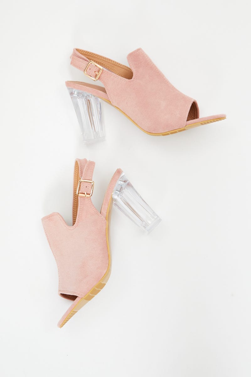 Pink Suedette Mules For Women By You And All