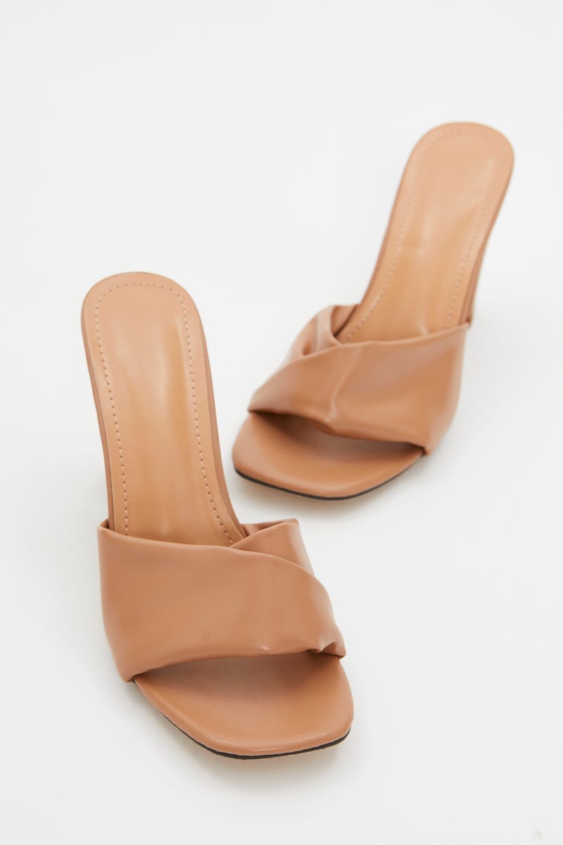 Nude Faux Leather Mule For Women By You And All