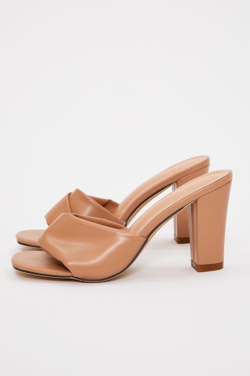 Nude Faux Leather Mule For Women By You And All