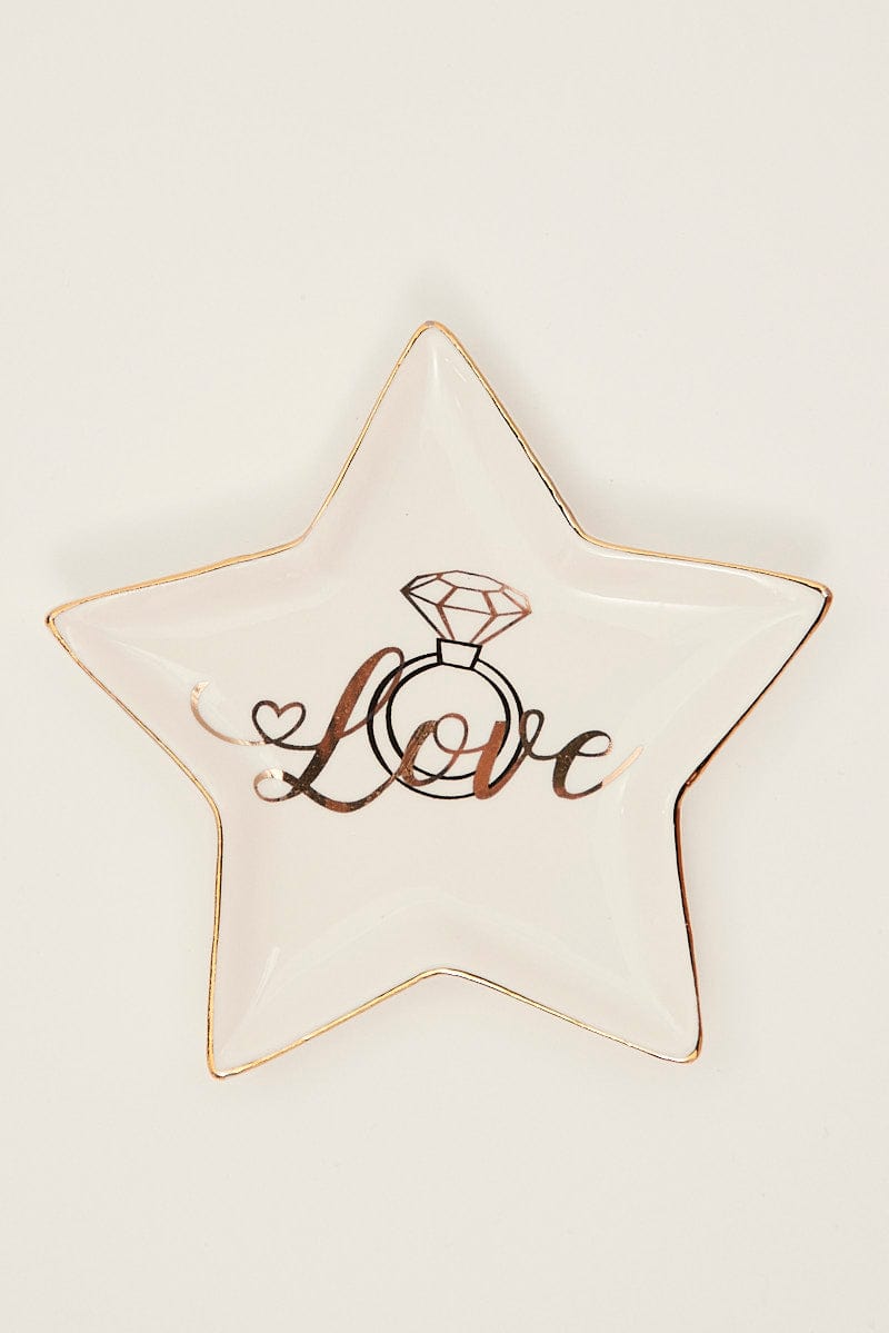 White Star Shaped Trinket Dish for YouandAll Fashion