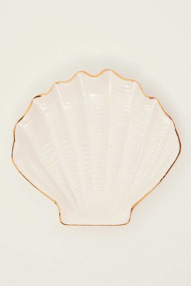 White Shell Shaped Trinket Dish for YouandAll Fashion